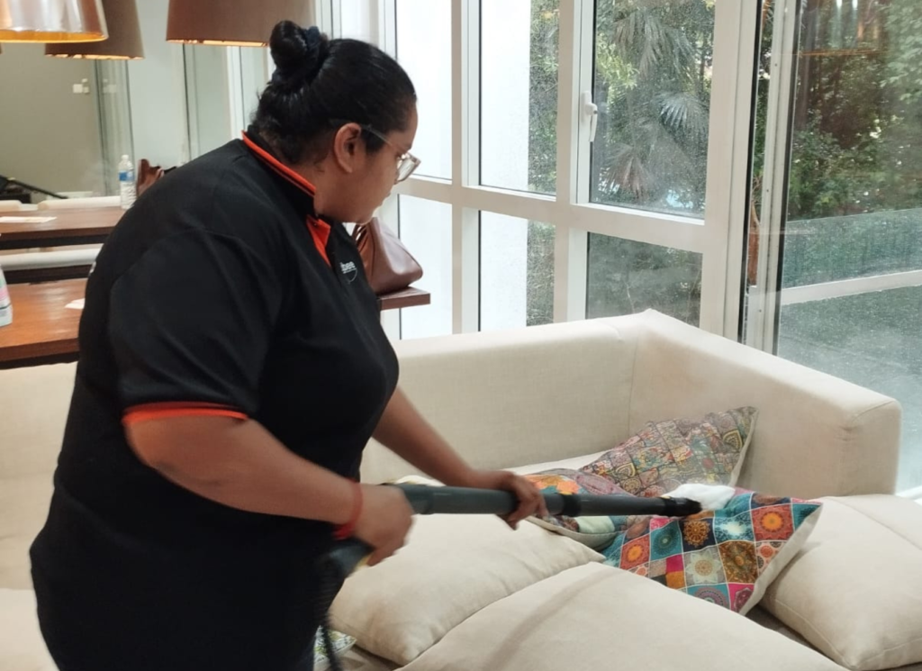 how to clean fabric sofa
